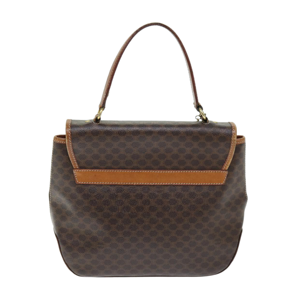 CELINE Macadam Canvas Hand Bag PVC Brown Auth 73419 - Picture 2 of 16